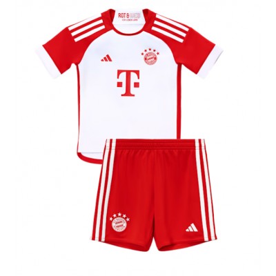 Echipament fotbal Bayern Munich Leroy Sane #10 Tricou Acasa 2023-24 pentru copii maneca scurta (+ Pantaloni scurti)
